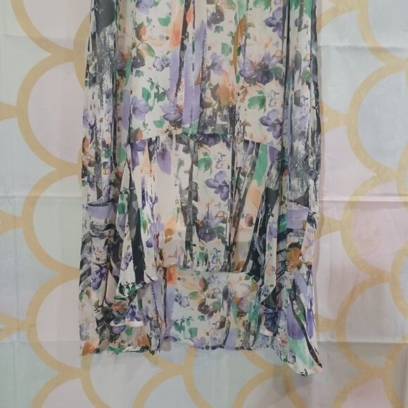 Robert Louis Ladies Casual Flowy Dress Size M Multicolor Floral Print NWT $55 - Picture 3 of 8